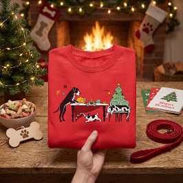 Camiseta Gran Danés de Navidad Bulldog Francés Divertido