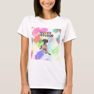 Camiseta Gran Danés Deseando Feliz Año Nuevo