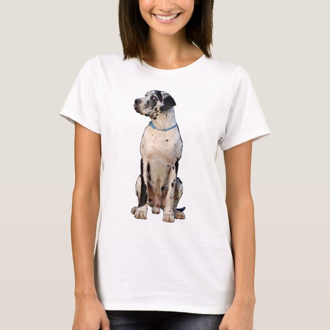 Camiseta Gran Danés Harlequín (Anverso)