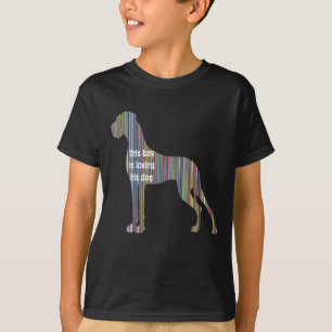 Camiseta Gran danés hecho de rayas coloridas