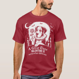 Camiseta Gran Danés Humor de San Valentín para Amantes de P