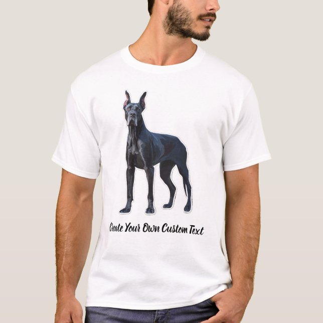 Camiseta Gran Danés Perro Crea Tu Propio Texto Personalizad (Anverso)