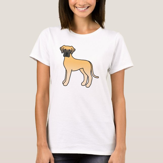 Camiseta Gran danés perro dibujo animado cervato (Anverso)