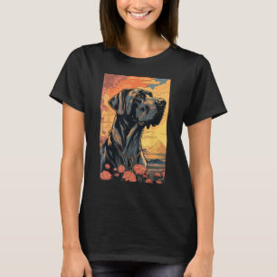 Camiseta Gran Danés Perro Estética Japonesa Ukiyo e 3
