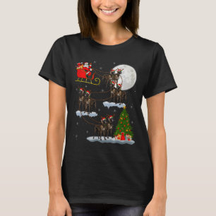 Camiseta Gran Danés Perro Santa Trineo Volador Divertido Má