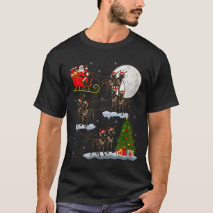 Camiseta Gran Danés Perro Santa Trineo Volador Divertido Má
