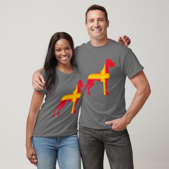 Camiseta Gran Danés rojo (Unisexo)