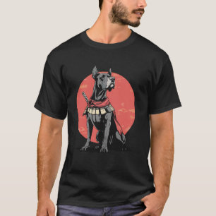 Camiseta Gran Danés Samurái Perro Estilo Japonés Ukiyo-e Pe