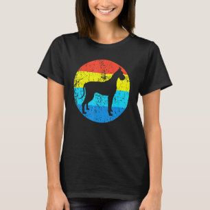 Camiseta Gran dano de raza de perro silueta retro de 1970