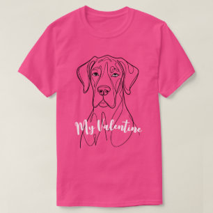 Camiseta Gran Danois línea minimalista