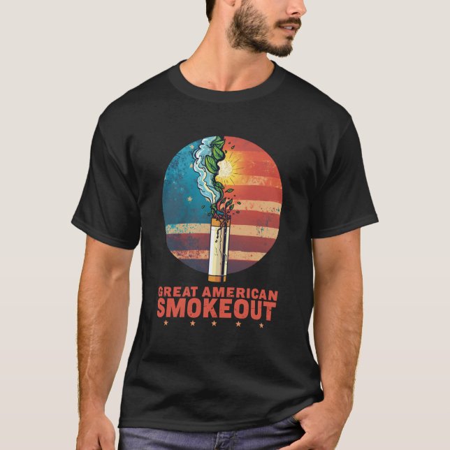 Camiseta Gran Dejar de Fumar Concienciación Americana (Anverso)