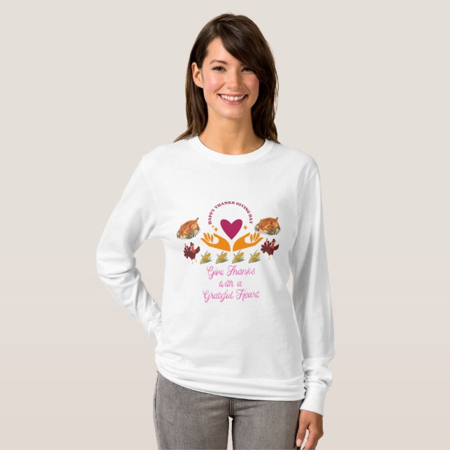 Camiseta Gran día de acción de gracias (Anverso completo)