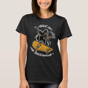 Camiseta Gran Día para el Skateboarding Skeleton Halloween