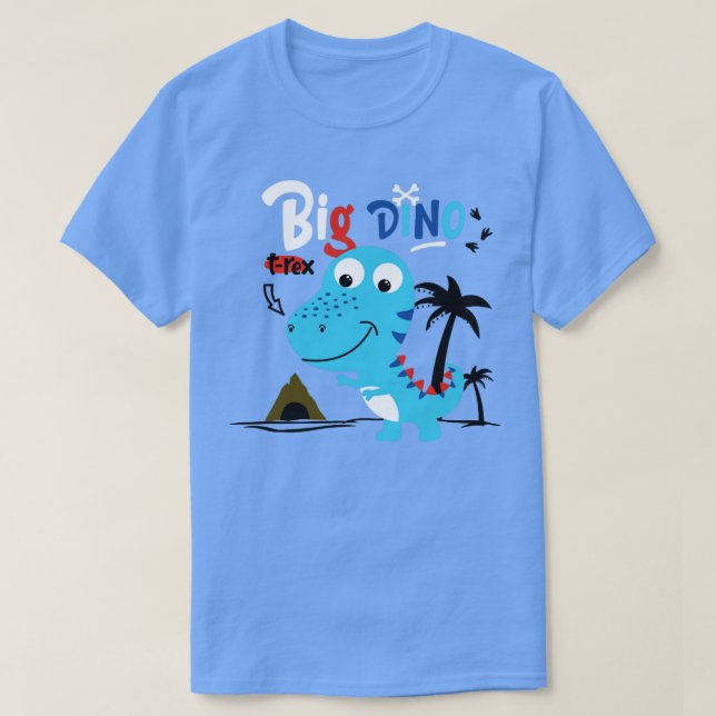 Camiseta gran dino t rex personalizado (Diseño del anverso)