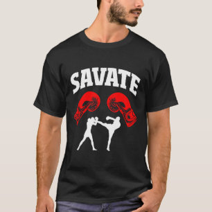 Camiseta Gran diseño de boxeo Savate patada Mma Kickboxing