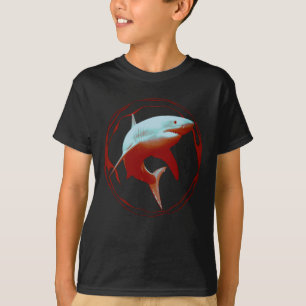 Camiseta Gran diseño gráfico de tiburones blancos