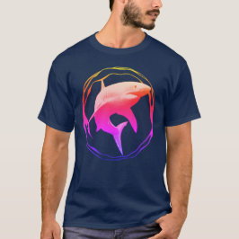 Camiseta Gran diseño gráfico de tiburones blancos
