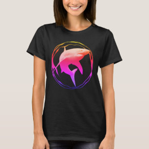 Camiseta Gran diseño gráfico de tiburones blancos