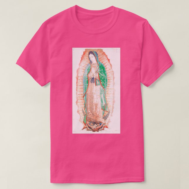 Camiseta Gran diseño mexicano de Virgen de Guadalupe (Diseño del anverso)