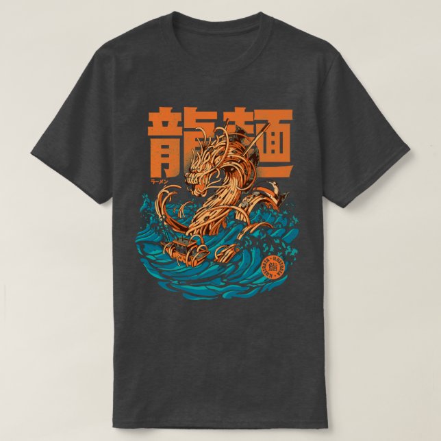 Camiseta Gran Dragón Ramen Kanagawa (Diseño del anverso)