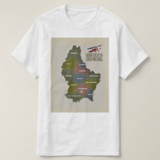 Camiseta Gran ducado de Luxemburgo mapa