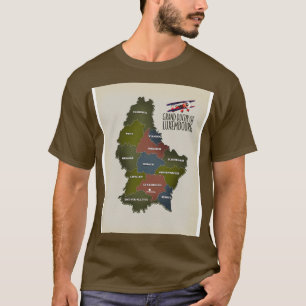 Camiseta Gran Ducado de Luxemburgo mapa 1