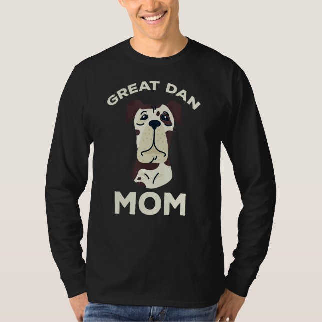 Camiseta Gran Dueña De Perro De Danés Mamá Gran Madres De P (Anverso)
