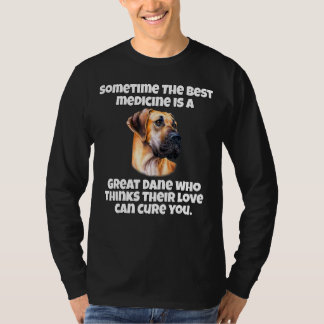 Camiseta Gran Dueño De Perro De Danés A Veces La Mejor Medi
