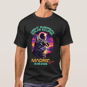 Camiseta Gran Eclipse Solar Europeo 2026 Madrid España Ret