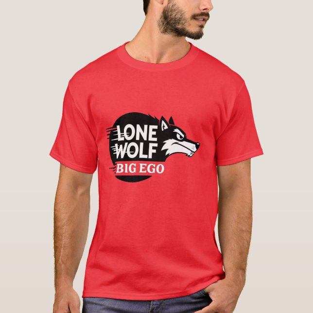 Camiseta Gran ego de lobo solitario (Anverso)
