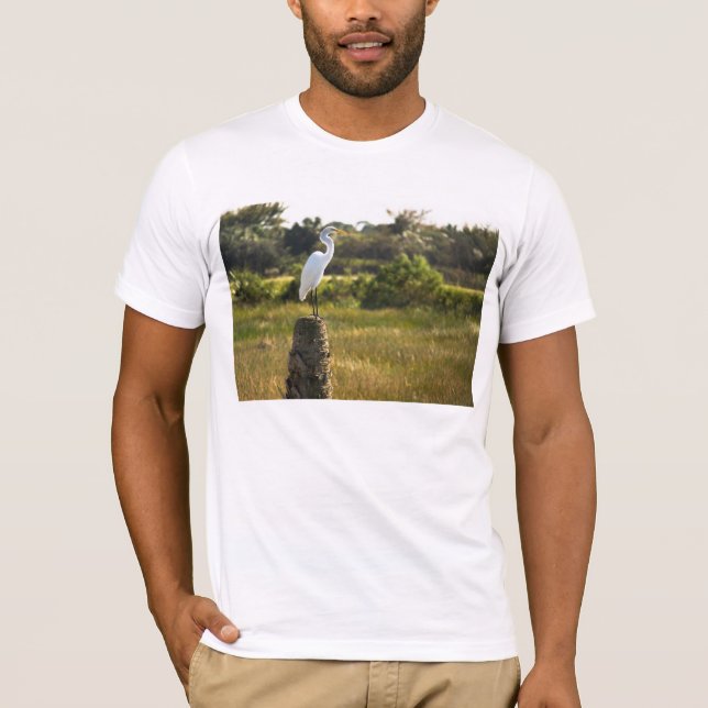 Camiseta Gran Egret en los Humedales de Viera (Anverso)