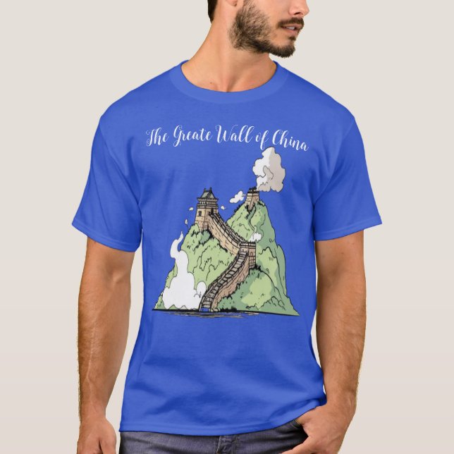 Camiseta Gran elegancia en la pared, muro de China (Anverso)