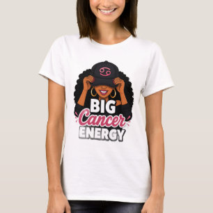 Camiseta Gran Energía de Cáncer Magia Negra de Chica PNG Zo