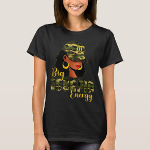 Camiseta Gran Energía de Escorpio Camuflaje Gorra de Mujer 