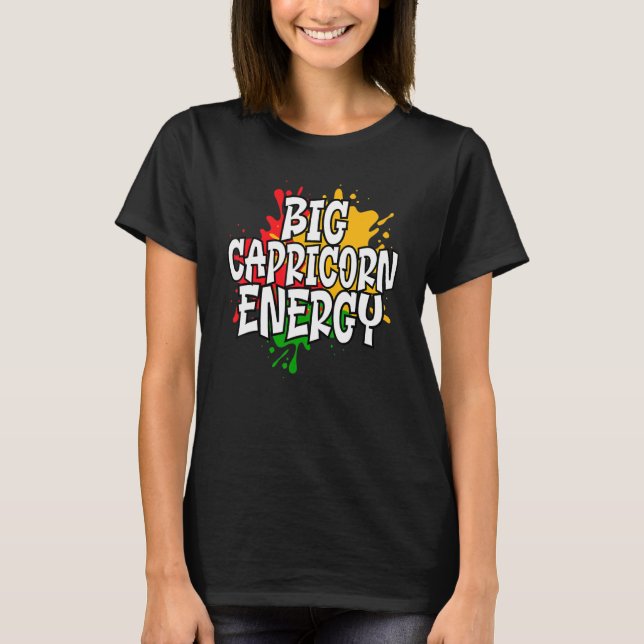 Camiseta Gran energía zoíaca de capricornio (Anverso)