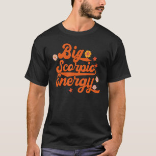 Camiseta Gran Escorpio Energía Groovy Zodiac Rótulo Astrolo