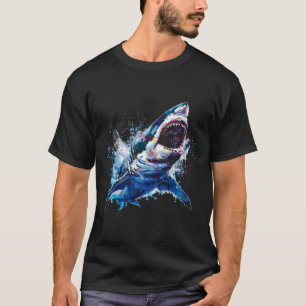 Camiseta Gran Escúmulo De Tiburones Blancos Buceando El Ama