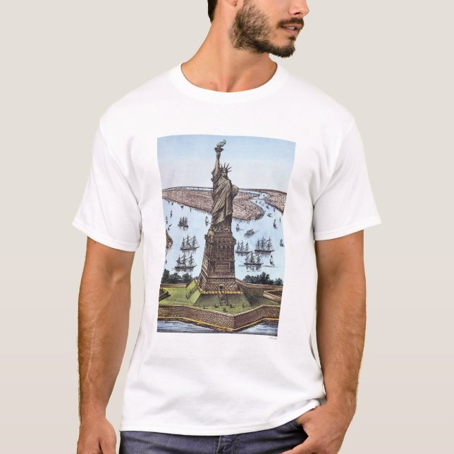 Camiseta Gran estatua de Bartholdi (Anverso)