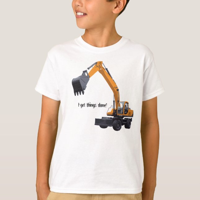 Camiseta Gran excavadora de construcción (Anverso)