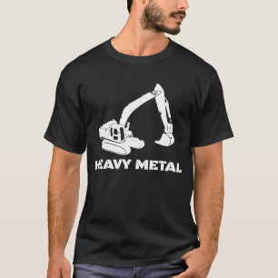 Camiseta Gran excavadora Metalizado Backhoe Bulldozer Pun T