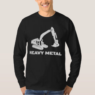 Camiseta Gran excavadora Metalizado Backhoe Bulldozer Pun T