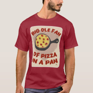 Camiseta Gran fan de la pizza de sartén grande Humor divert