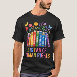 Camiseta Gran fan de los derechos humanos vintage floral ar