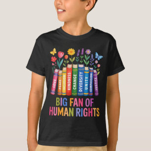 Camiseta Gran fan de los derechos humanos vintage floral ar