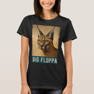 Camiseta Gran Floppa Para Niños Meme Cute Caracal Cat Vinta