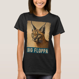 Camiseta Gran Floppa Para Niños Meme Cute Caracal Cat Vinta