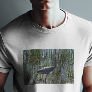 Camiseta Gran foto de garza azul