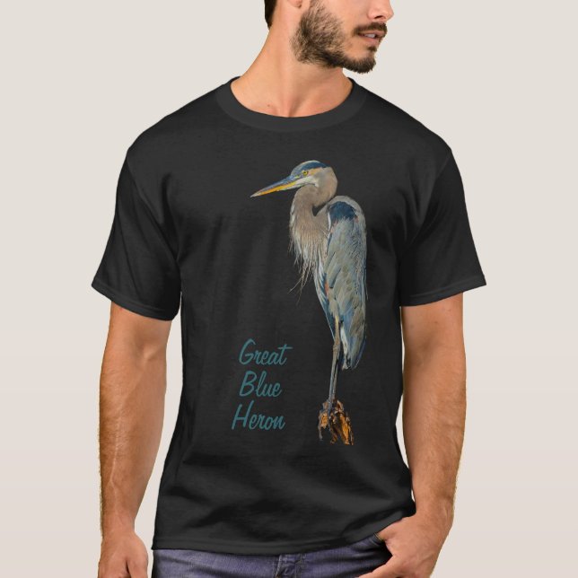 Camiseta Gran garza azul (Anverso)