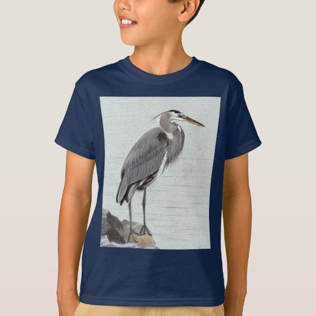 Camiseta Gran garza azul (Anverso)