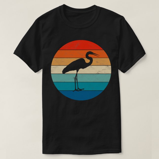 Camiseta Gran garza azul 1 (Diseño del anverso)
